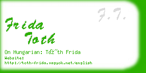 frida toth business card